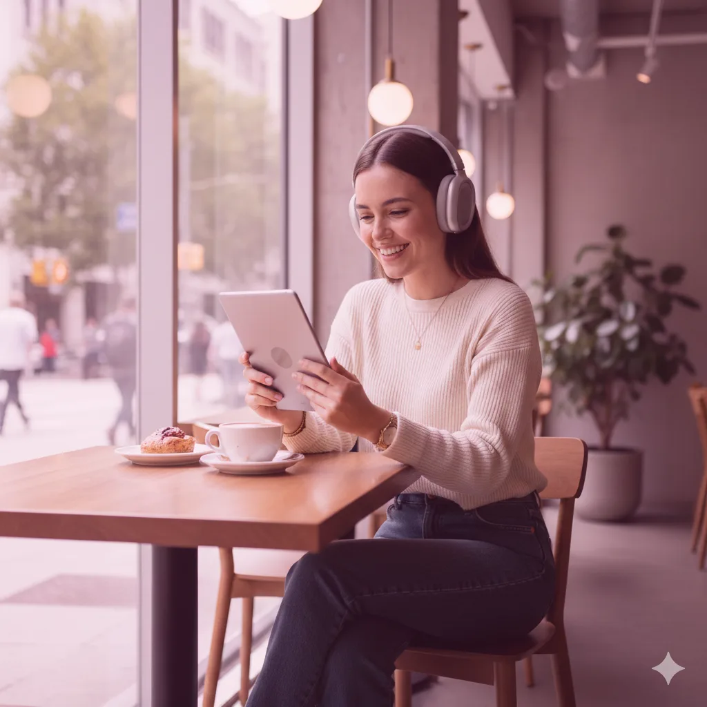 Lifestyle - Learning in a cafe